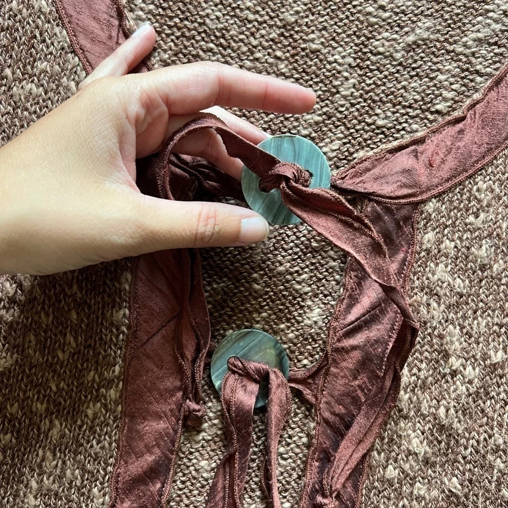 Vintage Y2K Hot Knots Hand Made Cardigan Sweater Renaissance Cottage Fairy Core - Picture 2 of 11